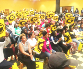 ZAPHANY BANKS/Courtesy photo Highschoolers and parents showing their support of the Grambling legacy.