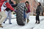 Ice closes classes but students still show up.