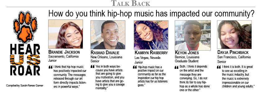 Talk Back: How do you think hip-hop music has impacted our community?
