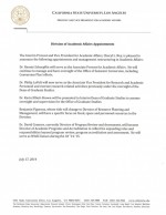 Academic Affairs Appointments