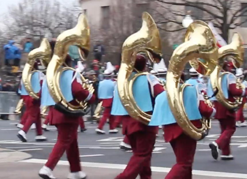 Courtesy Photo: Brookie Madison. One third of all Talledega students are members of the marching band that performed during the inauguration. The money from the trip will go to scholarships, new equipment, equipment and facilities, administration officials said.