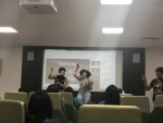 Sigma Gamma Rho engages with the rattler community through karaoke night