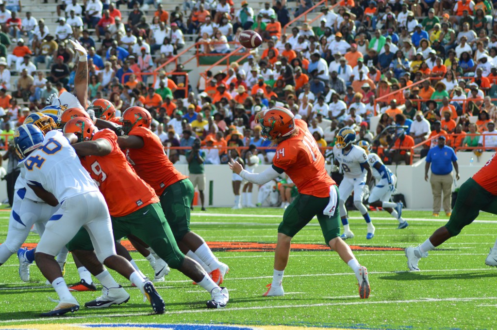 FAMU quarterback Ryan Stanley throwing for 115 yards and two TDs against Fort Valley State
