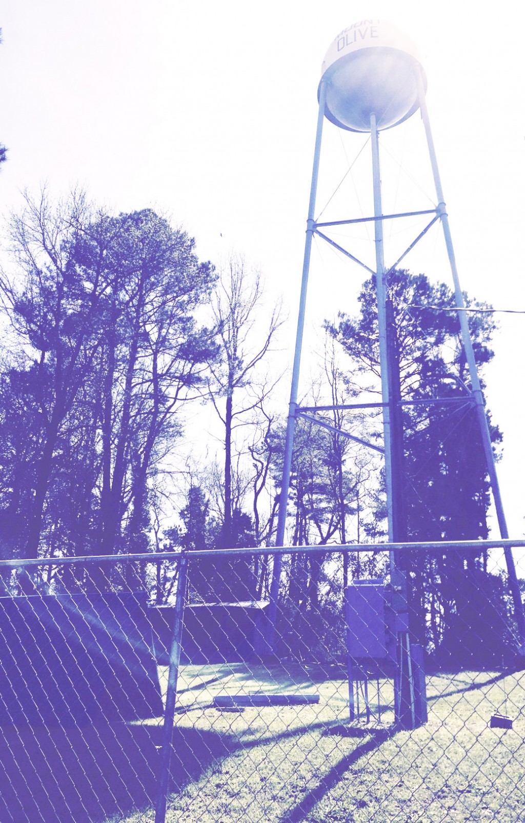 Mt. Olive community water tower stands 130 feet high. The John Frazier drone makes it easier to check for leaks and other touble.