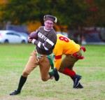 Leatherheads take over president's lawn