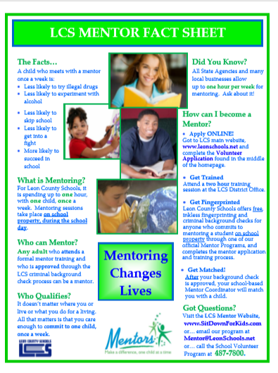Local schools always need mentors
