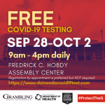 Free COVID-19 testing available at Hobdy Assembly Center